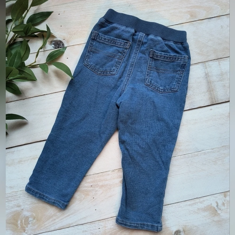 Okie Dokie Baby Boy Denim Stretchy Jeans Blue Size 18 Months